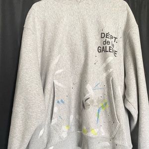 Gallery Dept. Gray Splatter Paint Hoodie